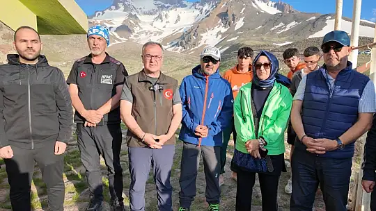 Başkan Özdoğan, Erciyes'te dağcılarla zirve heyecanını paylaştı