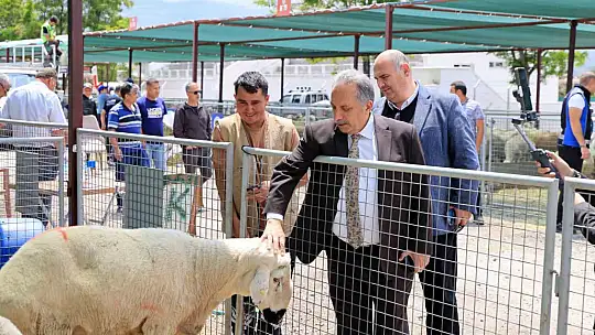 Başkan Yalçın'dan kurban pazarı ziyareti: 'Bu alan hem emeğin hem duaların buluşma noktası'