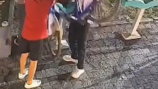 Bisiklet vandalları kamerada