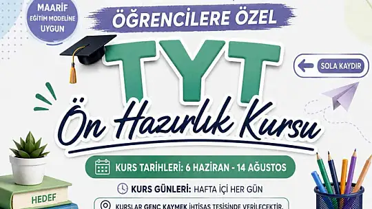 Büyükşehir'den gençlere TYT, LGS ve YDS kursları