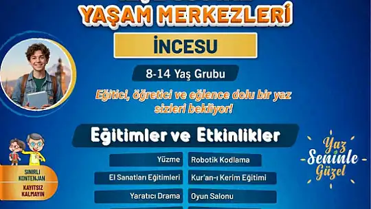 Büyükşehir KAYMEK'in ilçe sosyal yaşam merkezleri yaz okulu kayıtları başladı