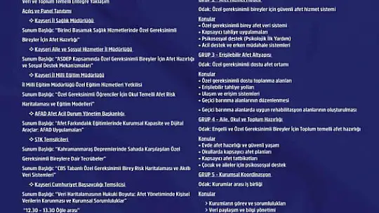 Büyükşehir ve valilik iş birliğinde afetlerde engellilik çalıştayı