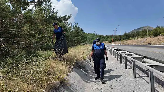 Büyükşehir Zabıta'dan Erciyes'te örnek temizlik ve farkındalık çalışması