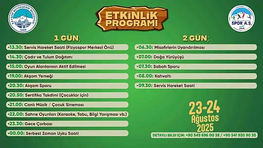 Büyükşehirin doğa kampı, yoğun ilgiyle devam ediyor