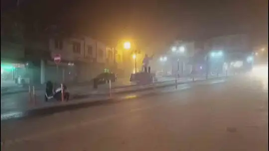 Develi'de yoğun sis etkili oldu