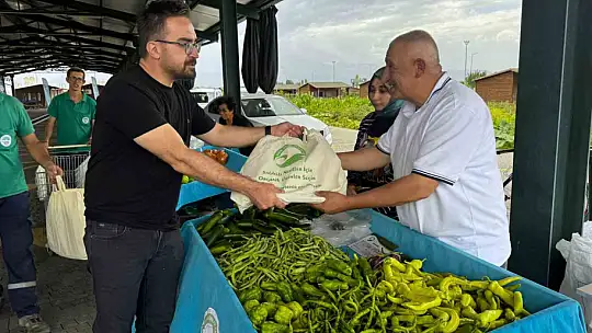Doğal ürünler pazarında tezgahlar kuruldu