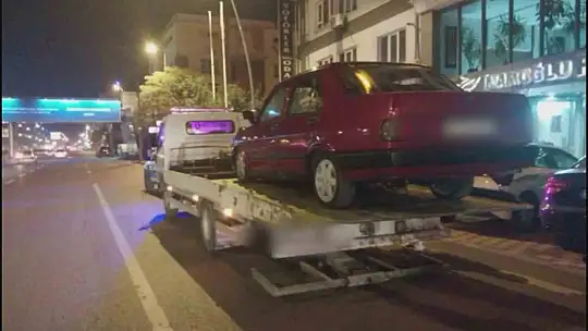 Drift yapan sürücü yakalandı