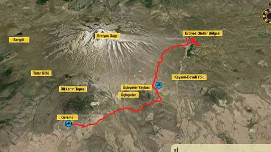 Erciyes Dağı'ndaki yürüyüş rotaları, ziyaretçilere keyifli anlar yaşatıyor