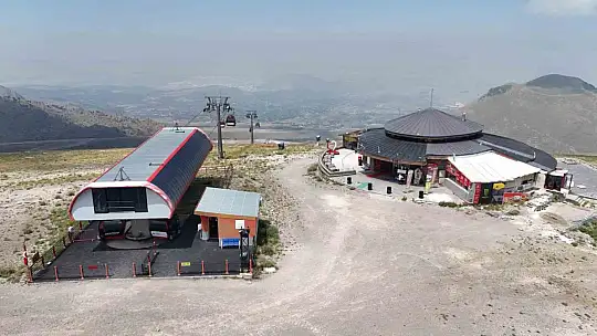 Erciyes'in zirvesinde kuzu çevirme