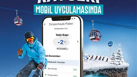 Erciyes Kayak Merkezi, 'Akıllı Şehir Kayseri' mobil uygulamasında