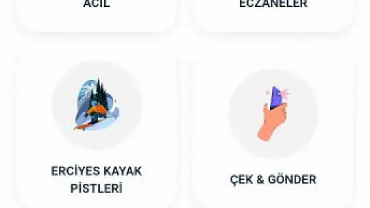 Erciyes Kayak Merkezi, 'Akıllı Şehir Kayseri' mobil uygulamasında