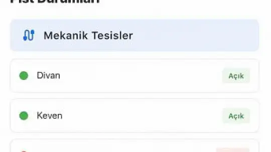 Erciyes Kayak Merkezi, 'Akıllı Şehir Kayseri' mobil uygulamasında