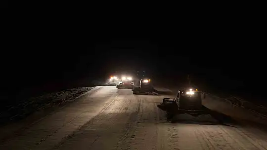 Erciyes'te çalışmalar 24 saat devam ediyor