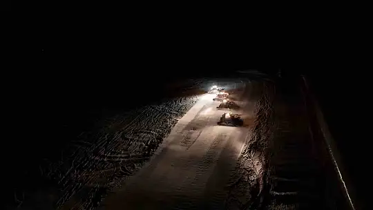 Erciyes'te çalışmalar 24 saat devam ediyor