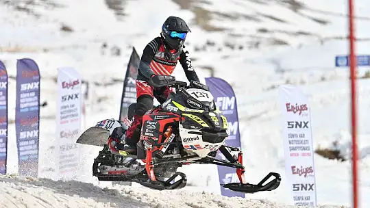 Erciyes'te Dünya Kar Motosikleti Şampiyonası heyecanı başladı