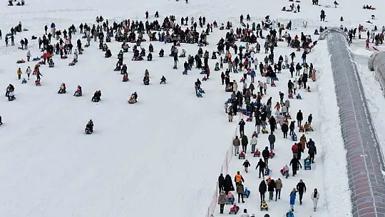 Erciyes'te hafta sonu yoğunluğu
