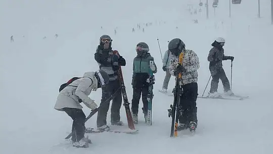 Erciyes'te kar kalınlığı 130 santime ulaştı