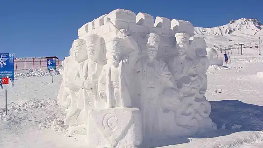 Erciyes'te kar uluslararası sanata dönüşecek