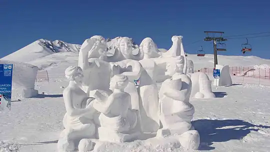 Erciyes'te kar uluslararası sanata dönüşecek