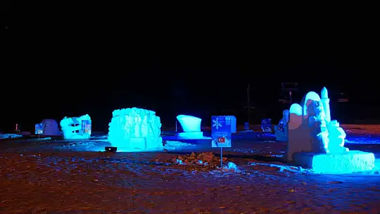 Erciyes'te kar uluslararası sanata dönüşecek