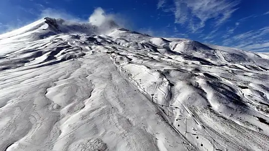 Erciyes'te ziyaretçi hedefine sezon bitmeden ulaşıldı