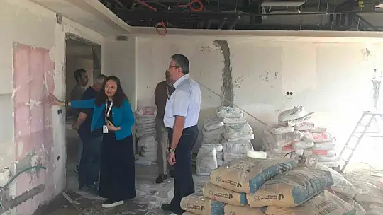 ERÜ Hastaneleri'nde fiziki iyileştirme çalışmaları hızla devam ediyor