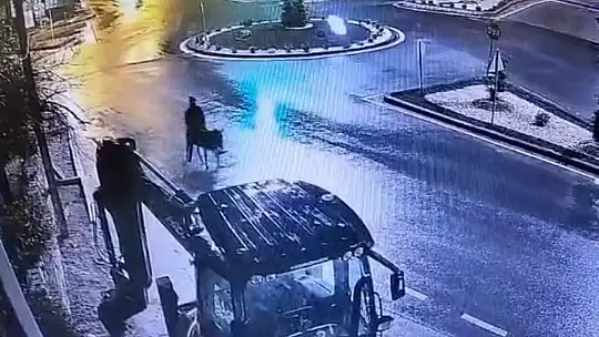 Forklifle gelmiş, eşekle kaçmış