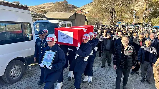 Hayatını kaybeden emekli astsubay son yolculuğuna uğurlandı