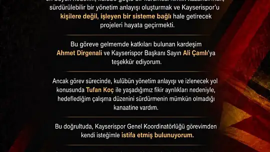 İlhan Parlak görevinden istifa etti