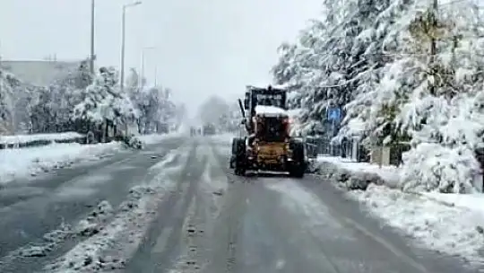 Kar yağdı, ekipler sahaya indi