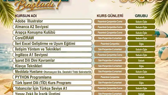 KAYMEK Sanat ve Mesleki Eğitimi Yaz Dönemi Kayıtları başladı