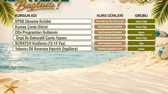 KAYMEK Sanat ve Mesleki Eğitimi Yaz Dönemi Kayıtları başladı