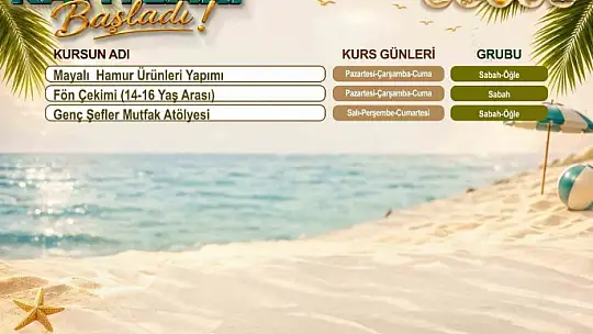 KAYMEK Sanat ve Mesleki Eğitimi Yaz Dönemi Kayıtları başladı