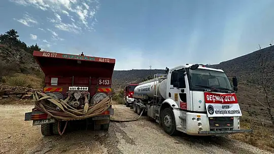 Kayseri Büyükşehir'den Mersin'de yangın döndürme çalışmasına destek