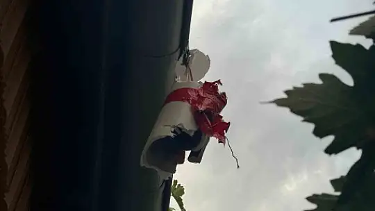 Kayseri'de eğitim amacıyla atılan roket evin çatısına düştü