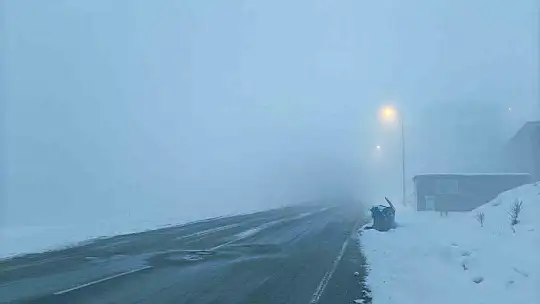 Kayseri'de görüş mesafesine sis engeli