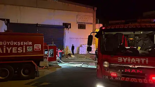 Kayseri'de hayvansal yan ürünler tesisinde yangın