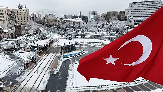 Kayseri'de kar güzelliği