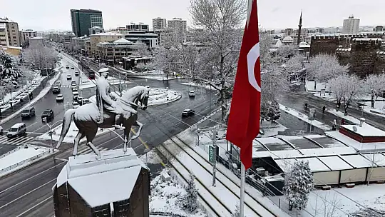 Kayseri'de kar güzelliği