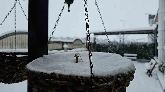 Kayseri'de lapa lapa kar yağdı