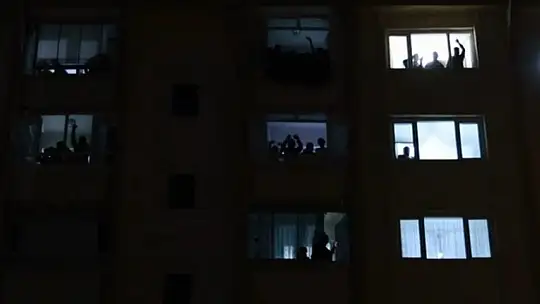 Kayseri'de mahalleliden 'Kabe'de Hacılar' performansı