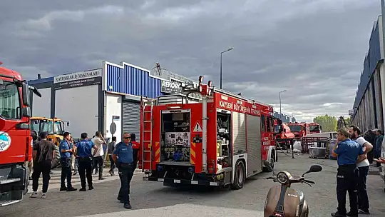 Kayseri'de mobilya atölyesinde korkutan yangın