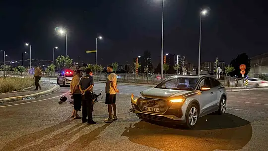 Kayseri'de otomobille çarpışan motosikletin sürücüsü yaralandı