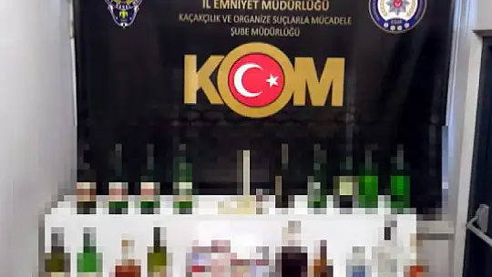 Kayseri'de sahte alkol operasyonu: 1 gözaltı