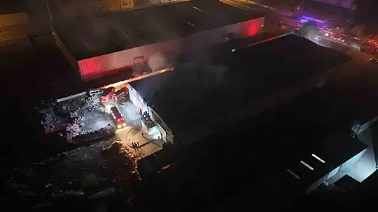 Kayseri'de sünger fabrikasında yangın