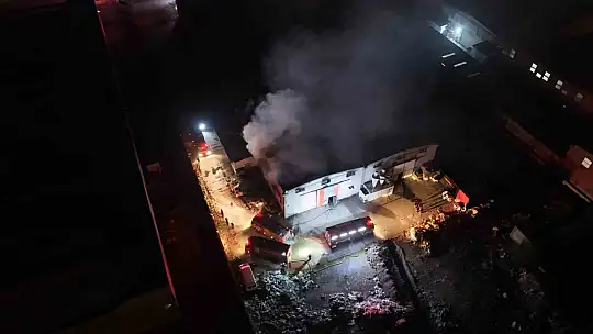 Kayseri'de sünger fabrikasında yangın