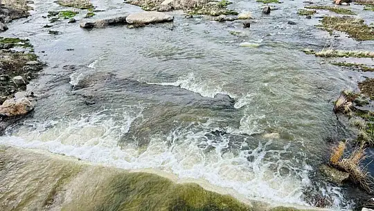 Kayseri'nin bir ilçesinde baharın habercisi dere suları akmaya başladı