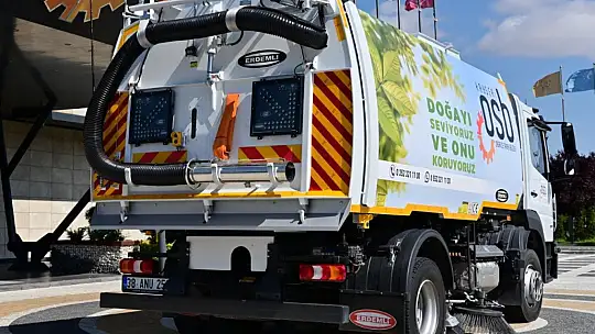 Kayseri OSB araç filosuna vakumlu yol süpürme aracı eklendi