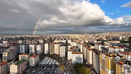 Kayseri semalarında gökkuşağı güzelliği