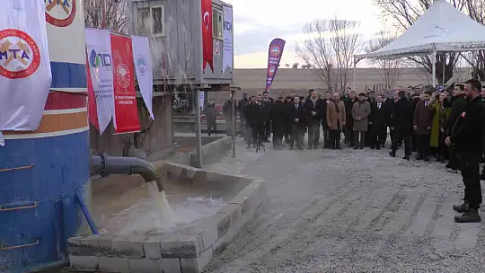 Kayseri Sera OSB için kullanılacak jeotermal su sondadan çıktı